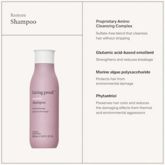 Living Proof Restore: Shampoo & Conditioner 236ml EACH & Dry Volume Blast 95ml - Picture 3 of 5